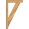 Ekena Millwork Traditional Block Rough Sawn Bracket w/ Offset Brace, Western Red Cedar, 4"W x 16"D x 28"H BKT0402X16X28TRA05RWR - alternate 4